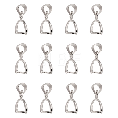 Grade AA Brass Ice Pick Pinch Bails for Pendant Making KK-M008-a-08P-NR-1