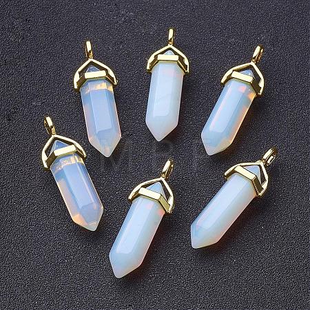 Opalite Double Terminated Pointed Pendants G-G902-C02-1