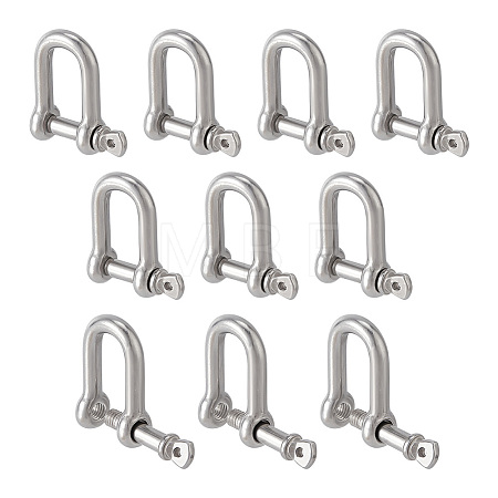 304 Stainless Steel D-Ring Anchor Shackle Clasps STAS-WH0033-56A-1