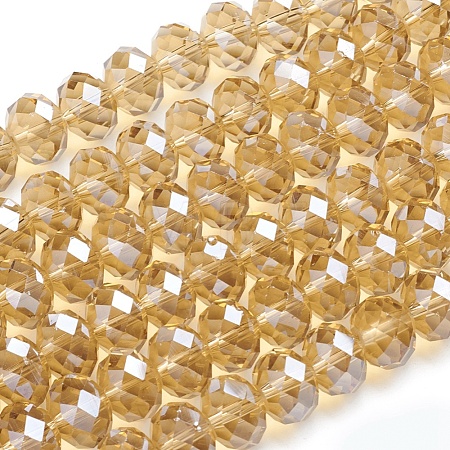 Glass Beads Strands GR12MMY-12L-1