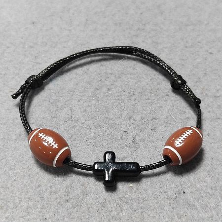 Waxed Polyester Cord Bracelets BJEW-WH00016-04-1