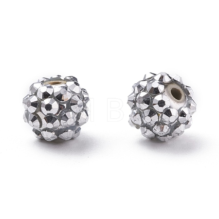 Chunky Resin Rhinestone Beads RESI-M019-27-1