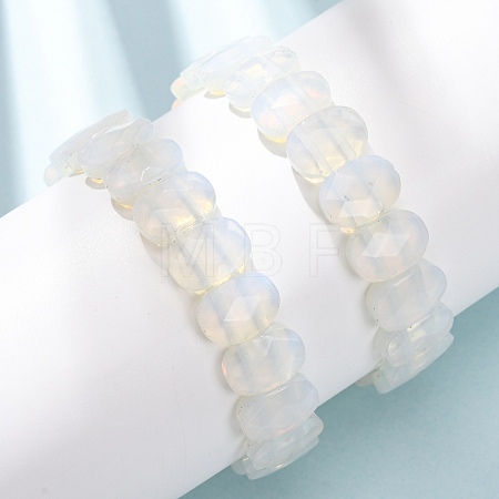 Opalite Faceted Beaded Stretch Bracelets for Women BJEW-K251-07Q-1
