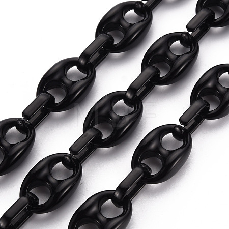 Handmade Opaque Acrylic Coffee Bean Chains CHAC-ZX0001-01D-1