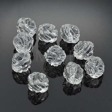 Transparent Clear Frosted Acrylic Beads X-PL713Y-1-1