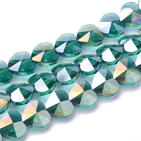 Electroplate Glass Beads X-EGLA-Q091-10mm-A08-1
