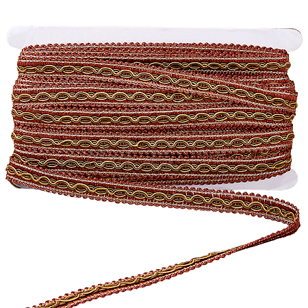 14.5M Polyester Lace Trim Ribbon OCOR-WH0101-244D-1