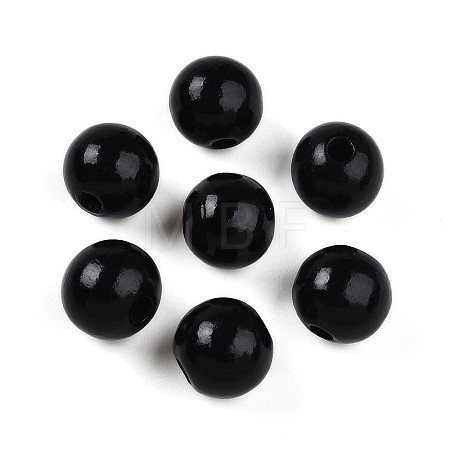 Painted Natural Wood Beads X-WOOD-A018-16mm-20-1