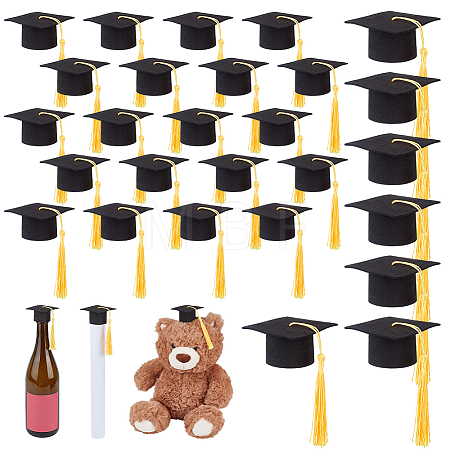 EVA Doctoral Cap Cake Toppers DIY-WH0816-571B-1