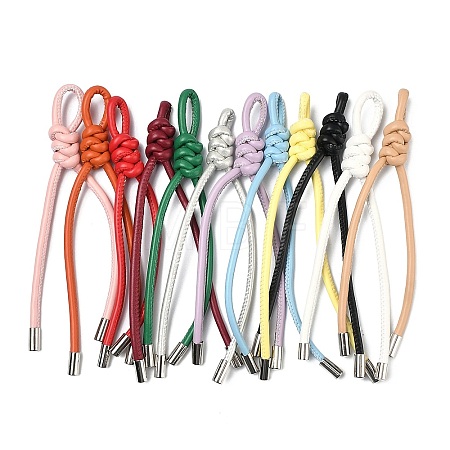 PU Leather & Brass Lanyards Pendant Decorations AJEW-A074-05-1