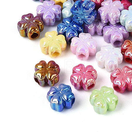 UV Plating Opaque Acrylic Beads SACR-T018-30M-1