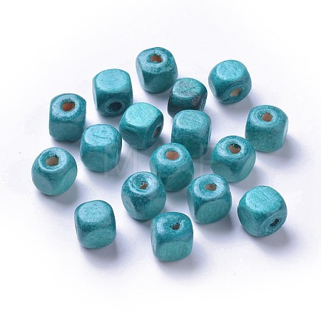 Dyed Natural Wood Beads WOOD-S617-8-LF-1