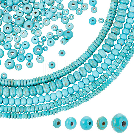 5 Strands 5 Styles Synthetic Turquoise Beads Strands TURQ-AR0001-40-1