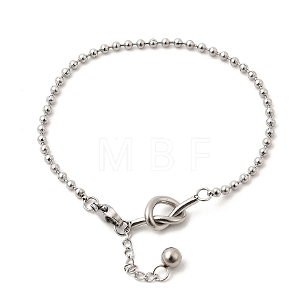 304 Stainless Steel Ball Chain Bracelets for Women BJEW-D407-04P-1