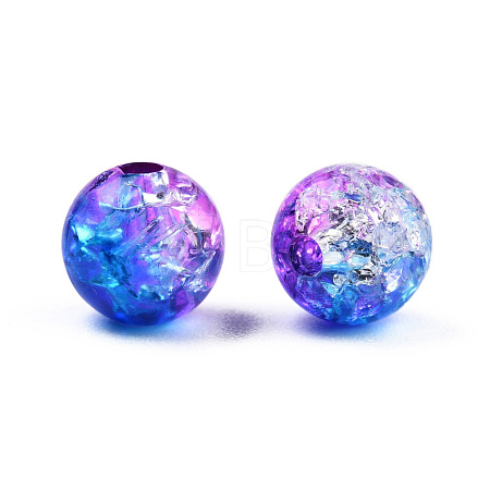 Transparent Crackle Acrylic Beads CACR-N002-11A-1