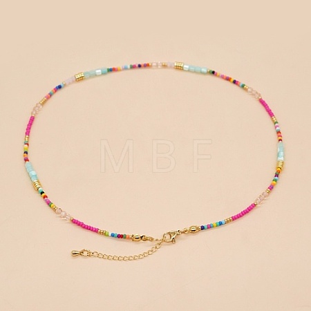 Glass Seed Beaded Necklaces for Women LO6603-1