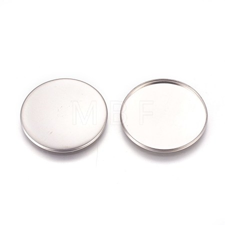 Tarnish Resistant 304 Stainless Steel Plain Edge Bezel Cups STAS-E460-10P-30mm-1