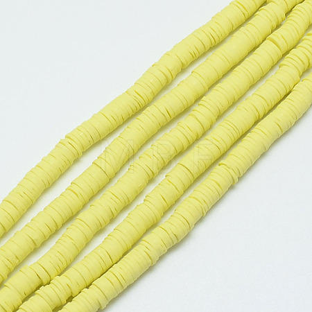 Handmade Polymer Clay Bead Strands X-CLAY-T002-6mm-01-1