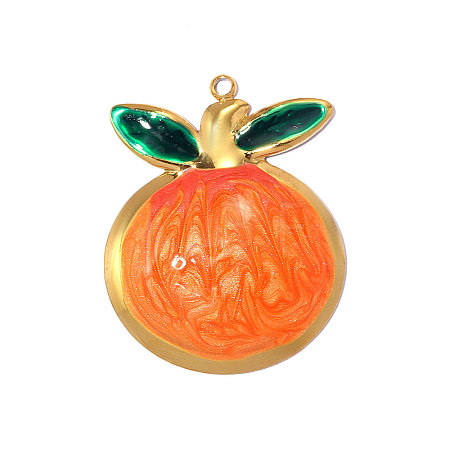 304 Stainless Steel Enamel Pendants STAS-OY014-12G-1