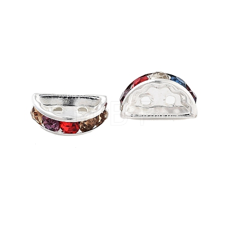 Rack Plating Brass Rhinestone Spacer Beads KK-S379-14P-B-1