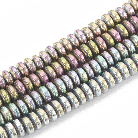 Electroplate Non-magnetic Synthetic Hematite Beads Strands G-N0318-01-1