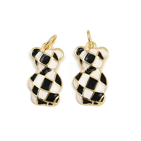 Brass Enamel Pendants KK-L240-18G-1