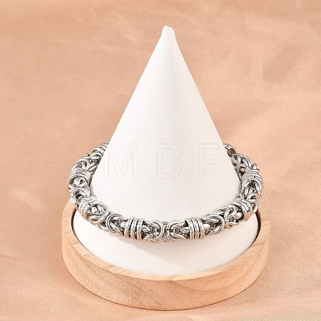 304 Stainless Steel Byzantine Chains Bracelets for Men SA-T001-01AS-1