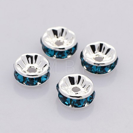 Brass Grade A Rhinestone Spacer Beads RB-A014-Z6mm-06S-1