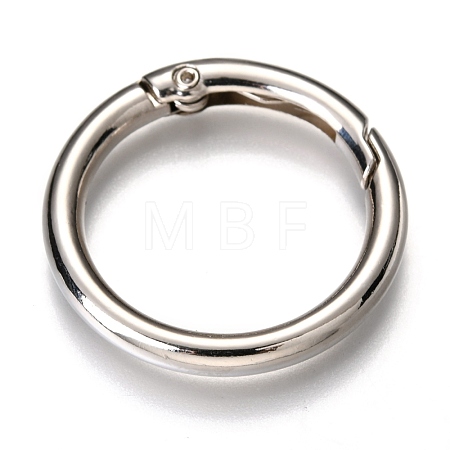 Zinc Alloy Spring Gate Rings PALLOY-C100-01P-05-1