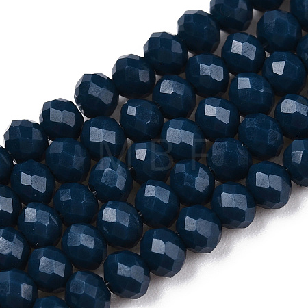 Opaque Solid Color Glass Beads Strands EGLA-A034-P10mm-D16-1