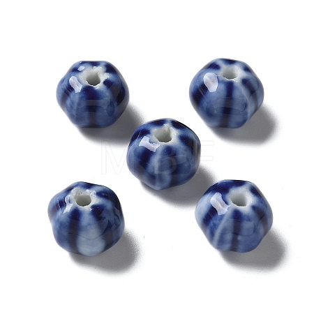 Vintage Porcelain Pumpkin Beads PORC-L080-H01-1