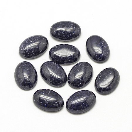 Synthetic Blue Goldstone Cabochons X-G-R415-30x40-34-1