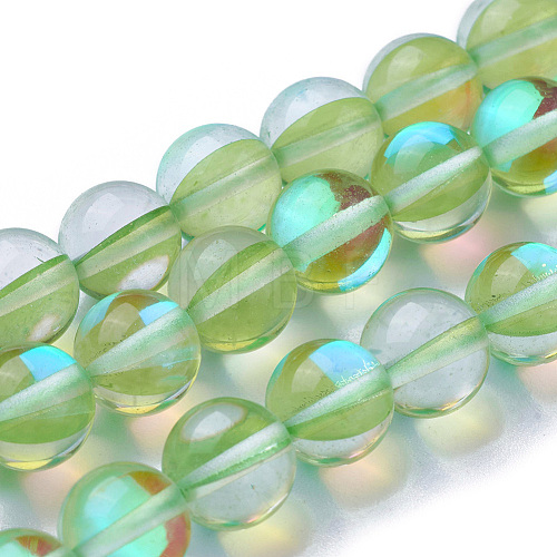 Synthetic Moonstone Beads Strands G-F143-8mm-12-1