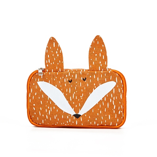 Fox Shaped Cloth Cosmetic Zipper Boxes PW-WGB10A1-01-1