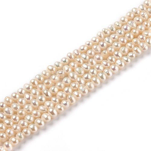 Natural Cultured Freshwater Pearl Beads Strands PEAR-L033-04-01-1