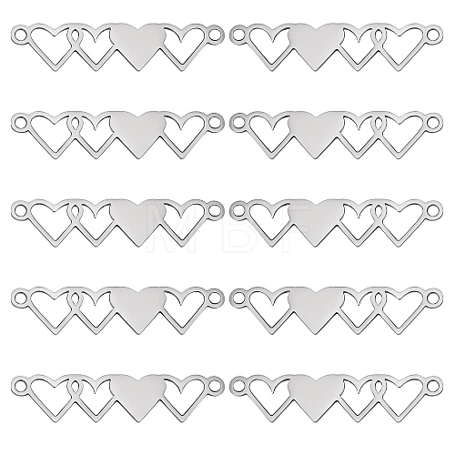 10Pcs Stainless Steel Connector Charms STAS-SZ0003-17E-1