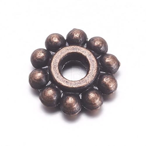 Gear Tibetan Style Alloy Spacer Beads X-RAB145-NF-1