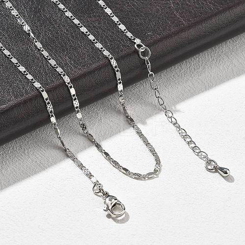 Brass Link Chain Necklaces for Women NJEW-D302-30P-1