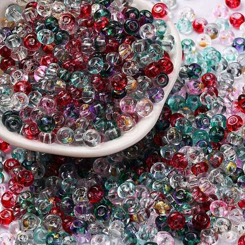 Baking Paint Transparent Colours Glass Round Beads SEED-L011-13A-01-1