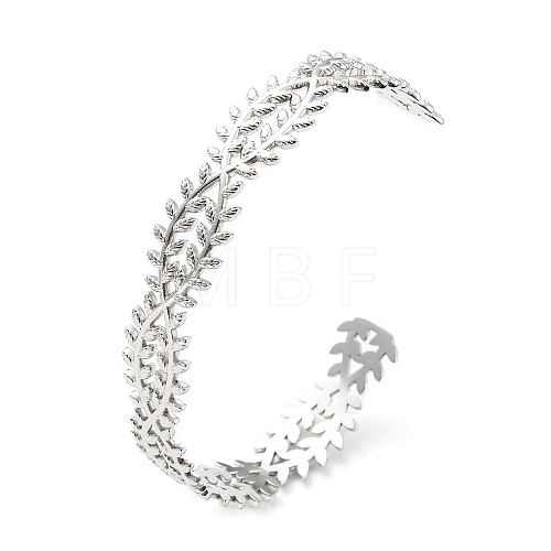 Non-Tarnish 304 Stainless Steel Leafy Branch for Women BJEW-B064-04P-1