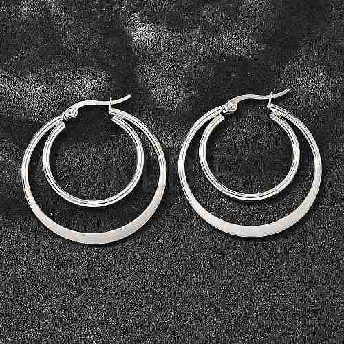 201 Stainless Steel Earrings EJEW-Q026-06P-B-1