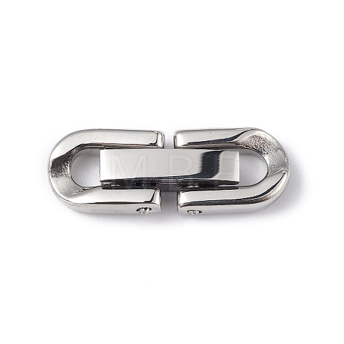 Non-Tarnish 304 Stainless Steel Fold Over Clasps X-STAS-G307-11A-P-1