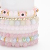 8Pcs 8 Style Mixed Gemstone & Shell Pearl & Cat Eye Stretch Bracelets Set BJEW-JB08782-6