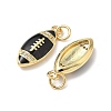 Brass Micro Pave Cubic Zirconia Pendants KK-Q068-58G-01-2