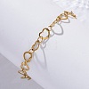 304 Stainless Steel Heart Link Bracelets BJEW-I191-01-2