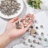  120Pcs 40 Style Half Round & Bowknot & Star & Flower Small Instant Buttons Brooch Pins DIY-NB0007-34-5