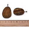 Natural Tiger Eye Pendants G-N362-04P-02-3