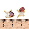 Brass Pave Cubic Zirconia Charms CU-CBA6A75-03G-03-3