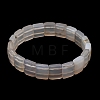 Dyed & Heated  Natural White Jade Beaded Stretch Bracelets for Unisex G-K303-02N-4