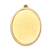 304 Stainless Steel Pendant Cabochon Settings STAS-Z204-04G-09-1